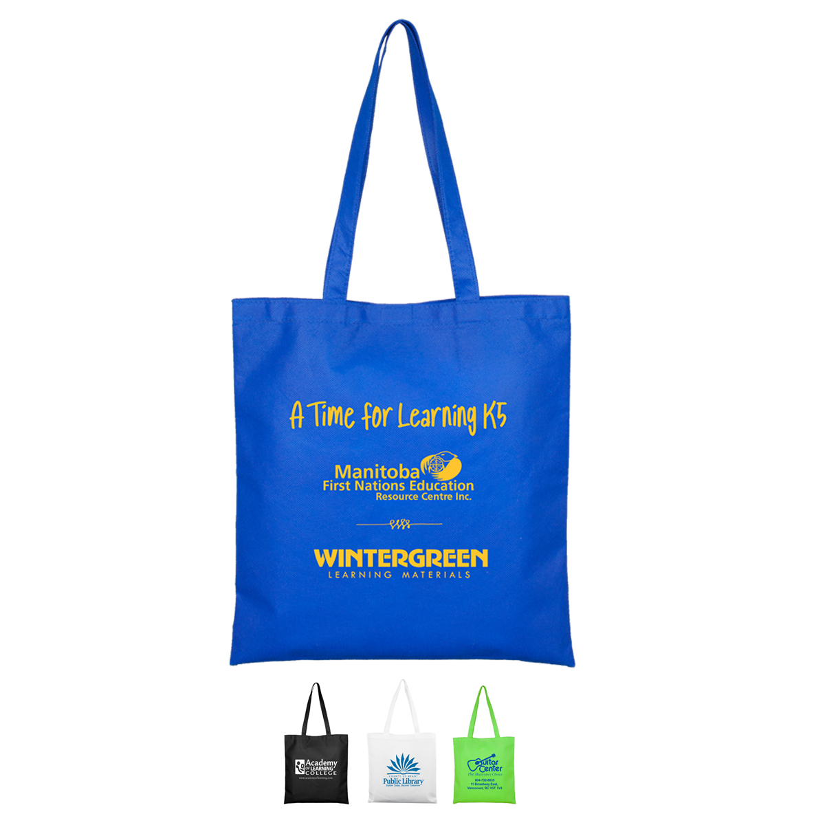 15”W x 16”H - “Catalina” Day Tote & Shopping Bag with Hook and loop Fastener Closure